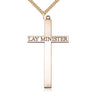 14kt gold filled extra large lay minister cross necklace 2 5/8 x 1 3/8 pendant on 24 inch chain by Bliss