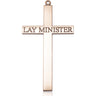 14kt Solid Gold Extra Large Lay Minister Cross Pendant, 2 5/8 x 1 3/8 inches, handcrafted in USA by Bliss Manufacturing