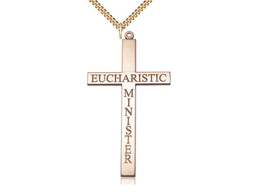 14kt Gold Filled Extra Large Eucharistic Minister Cross Necklace 2 5/8 x 1 3/8 inches on 24 inch chain by Bliss
