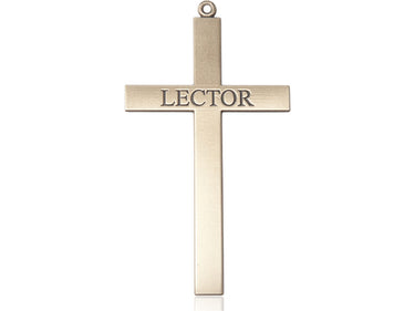 14kt Solid Gold Extra Large Lector Cross Pendant 2 5/8 X 1 3/8 inches by Bliss Manufacturing