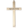 14kt Solid Gold Extra Large Acolyte Cross Pendant 2 5/8 X 1 3/8 inches by Bliss Manufacturing