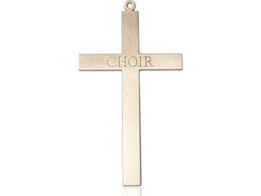 14kt solid gold extra large Choir Cross pendant 2 5/8 x 1 3/8 inches handcrafted by Bliss USA