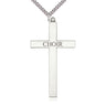 Sterling Silver Extra Large Choir Cross Necklace 2 5/8 x 1 3/8 with 24 inch Chain by Bliss USA