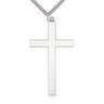 Sterling Silver Extra Large Cross Necklace 2 5/8 x 1 3/8 with 24 inch Chain by Bliss USA