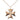 14kt Gold Filled Maltese Cross Necklace 3/4 x 5/8 inch pendant with 18 inch curb chain by Bliss