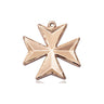 14kt Solid Gold Medium Maltese Cross Pendant 3/4 x 5/8 inch handcrafted by Bliss Manufacturing USA