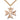 14kt Gold Filled Medium Maltese Cross Necklace with 7/8 inch pendant and 24 inch curb chain by Bliss