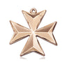 14kt Solid Gold Medium Maltese Cross Pendant 7/8 inch by Bliss Manufacturing USA