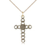 14kt Gold Filled Hearts with Sunburst necklace 1 inch by 5/8 inch pendant on 18 inch chain handcrafted by Bliss USA