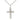 Sterling Silver Hearts with Sunburst Cross Necklace 1 inch by 5/8 inch pendant on 18 inch chain by Bliss