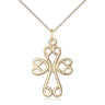 14kt Gold Filled Scroll Cross Necklace 1 inch x 5/8 inch pendant 18 inch chain by Bliss
