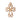14kt Solid Gold Scroll Cross Pendant 1 inch x 5/8 inch handcrafted by Bliss