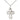 Sterling Silver Ornate Scroll Cross Necklace 1 inch by 5/8 inch pendant on 18 inch chain by Bliss