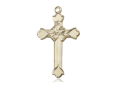 14kt Solid Gold Medium Cross Pendant 1 inch x 5/8 inch handcrafted by Bliss Manufacturing USA