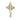 14kt solid gold medium cross pendant 1 inch by 5/8 inch handcrafted by Bliss Manufacturing USA