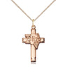 14kt Gold Filled Medium IHS Cross with Grapes Necklace 7/8 x 1/2 inch on 18 inch chain by Bliss