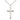 Sterling Silver Medium Cross Necklace 1 x 5/8 inch pendant on 18 inch curb chain by Bliss