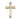 14kt Solid Gold Catholic Cross Pendant, 1 x 5/8 inch, handcrafted in USA by Bliss Manufacturing