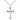 Sterling Silver Medium Cross Necklace 1x5/8 inch pendant on 18 inch chain by Bliss Manufacturing