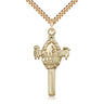14kt Gold Filled Large Catholic Cross Necklace 1 3/8 inch x 3/4 inch on 24 inch chain by Bliss Manufacturing