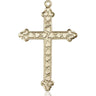 14kt solid gold Large Cross pendant 1 5/8 x 1 inch handcrafted by Bliss Manufacturing