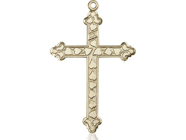 14kt solid gold Large Cross pendant 1 5/8 x 1 inch handcrafted by Bliss Manufacturing