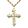 14kt Gold Filled Large Jesus Christus Cross Necklace 1 3/8 x 1 with 24 inch chain by Bliss Manufacturing
