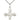 Sterling Silver Medium Coast Guard Cross Necklace 7/8 x 5/8 with 18 inch curb chain by Bliss Manufacturing