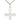 Sterling silver medium cross necklace 7/8 x 5/8 inches with 18 inch curb chain handcrafted by Bliss USA
