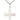Sterling Silver lite curb cross necklace with 18 inch chain, medium 7/8 x 5/8 inch pendant, handmade by Bliss