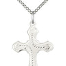 Sterling Silver lite curb cross necklace with 18 inch chain, medium 7/8 x 5/8 inch pendant, handmade by Bliss