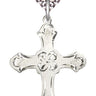 Stainless steel large heavy curb chain necklace 1 1/4 x 7/8 pendant with 24 inch chain USA made