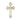 14kt solid gold medium Catholic cross pendant 1 inch by 1/2 inch handcrafted in USA by Bliss Manufacturing