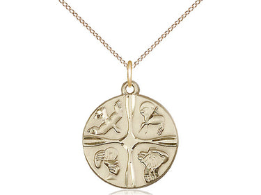 14kt Gold Filled Christian Life Necklace with 7/8 x 3/4 inch Pendant on 18 inch Chain by Bliss Manufacturing