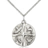 Sterling Silver Christian Life pendant necklace 7/8 x 3/4 inch with 18 inch chain by Bliss Manufacturing