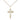 Gold Filled Cross on Cross Necklace 7/8 inch medium pendant 18 inch curb chain Bliss USA