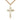 Gold filled large cross on cross necklace 1 3/8 inch pendant with 24 inch heavy curb chain by Bliss Manufacturing