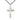 Large sterling silver cross on cross necklace 1 3/8 inch by 3/4 inch pendant with 24 inch curb chain by Bliss