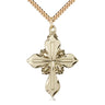 14kt Gold Filled Large Cross Necklace 1 5/8 x 1 1/8 inches with 24 inch chain by Bliss Manufacturing USA