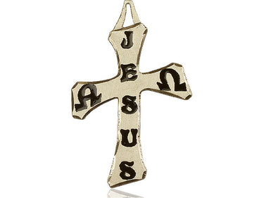 14kt Solid Gold Large Catholic Cross Pendant 1 3/4 inch by Bliss Manufacturing USA