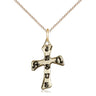 14kt Gold Filled Catholic Cross Necklace 7/8 x 1/2 inch Medium Size with 18 inch Chain by Bliss USA