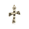 14kt solid gold medium cross pendant 3/4 inch by 1/2 inch handcrafted by Bliss Manufacturing USA