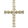 14kt solid gold large cross pendant 1 3/8 inch by 1 inch handcrafted in USA by Bliss Manufacturing