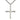 Sterling silver large cross necklace 1 3/8 inch by 1 inch with 24 inch curb chain by Bliss Manufacturing