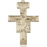 Extra Large 14kt Solid Gold San Damiano Crucifix Pendant 2 inch by 1-3/8 inch Handcrafted by Bliss