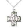 Sterling Silver Medium Light & Life Cross Necklace with 18 inch chain by Bliss Manufacturing