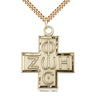 14kt Gold Filled Light and Life Cross Necklace Large 1 3/8 x 1 1/4 on 24 inch Chain by Bliss
