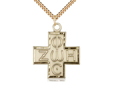 14kt Gold Filled Light and Life Cross Necklace Large 1 3/8 x 1 1/4 on 24 inch Chain by Bliss