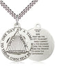 Sterling Silver Recovery Pendant Necklace 1 x 7/8 inches with 24 inch chain by Bliss Manufacturing