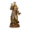 6 inch hand-painted resin St. Francis of Assisi statue holding bird, patron saint of animals and nature, RosaryCard